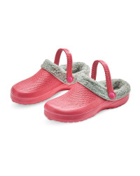 Avenue Warm Lined Clogs - Pink/Grey