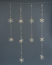 Warm White Snowflake Curtain Lights
