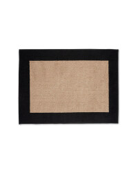 Washable Border Utility Mat - Black