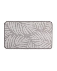 Grey Leaves Washable Door Mat