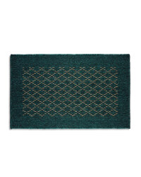 Washable Green Diamond Kitchen Mat