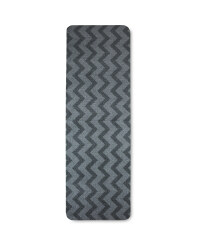 Washable Grey Chevron Runner