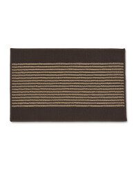 Washable Striped Mat - Brown/Beige