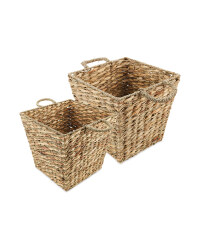 Water Hyacinth Baskets 2 Pack