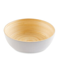 White Bamboo Flat Bowl