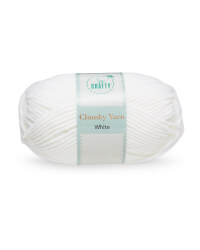 So Crafty White Chunky Yarn