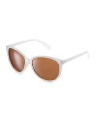 White Frame Polarised Sunglasses
