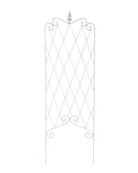 White Grid Iron Decorative Trellis
