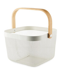 White Kitchen Storage Basket