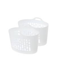 White Laundry Tub 2 Pack