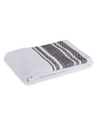 White/Black Bath Towel