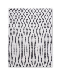 White Pattern Large Contemporary Rug