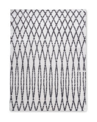 White Patterned Contemporary Rug