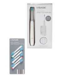 White Sonic Toothbrush and Head Set