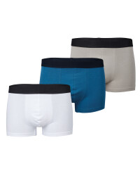 Men's White/Grey/Blue Hipsters 3 Pk