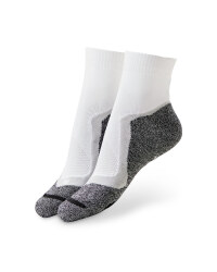 White/Grey Cycling Ankle Socks