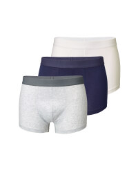 White/Navy Men's Hipsters 3 Pack
