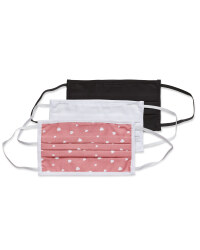 White/Pink Adult Face Mask 3 Pack