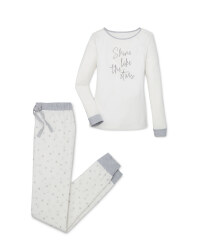 Avenue White/Silver Stars Pyjamas