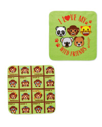 Wild Friends Emoji Cloth 2-Pack