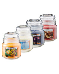 Winter Glass Jar Candle Set