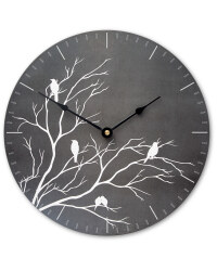 Winter Wall Clock - Bird Scene