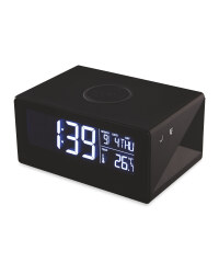 Reka Wireless Charging Clock - Black