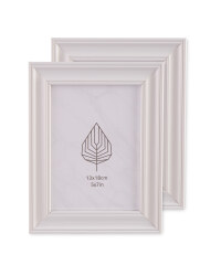 Wood Effect Frames 2 Pack - White