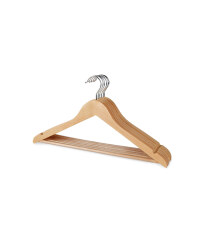 Wooden Clothes Hangers 6-Piece Set - Natural
