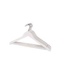 Wooden Clothes Hangers 6-Piece Set - White