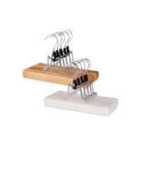 Wooden Trouser Hangers 5-Piece Set