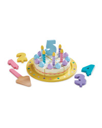 Wooden Birthday Cake & Accessories