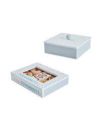 Wooden Biscuit Box & Doughnut Set