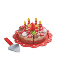 Wooden Chocolate Cake & Accessories