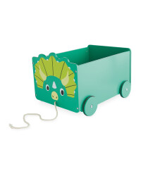 Wooden Dino Pull Cart