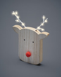 Wooden LED Rudolph