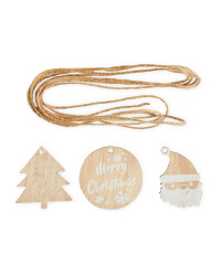 Wooden Present Toppers 12 Pack