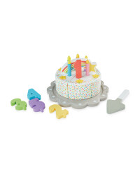 Wooden Rainbow Birthday Cake