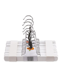 Wooden Trouser Hangers 6Pk - White