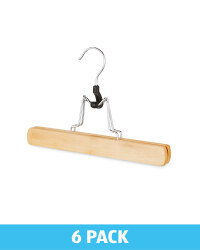 Wooden Trouser Hangers 6 Pack