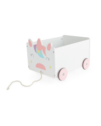 Wooden Unicorn Pull Cart