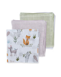 Woodland Muslin Cloths 3 Pack