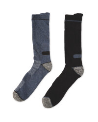 Workwear Socks 2-Pack - Black & Blue