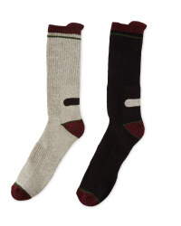 Workwear Socks 2-Pack - Black & Light Grey
