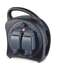 20M Weatherproof Cable Reel - Black