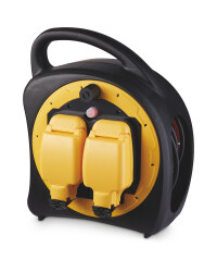 20M Weatherproof Cable Reel - Yellow