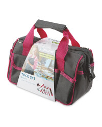 Workzone 25 Piece Tool Set - Pink/Grey