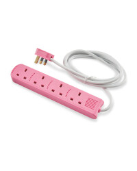 Workzone 4-Way Extension Lead - Soft Pink