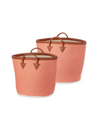 Woven Baskets 2 Pack - Orange