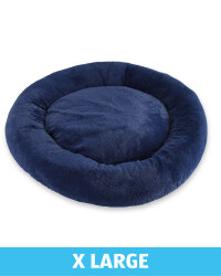 XL Comfy Short Pile Pet Bed - Navy